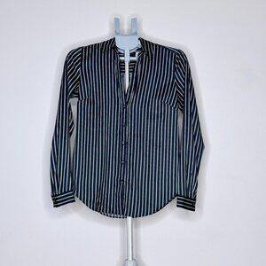 Ann Taylor Striped Button Up Blouse